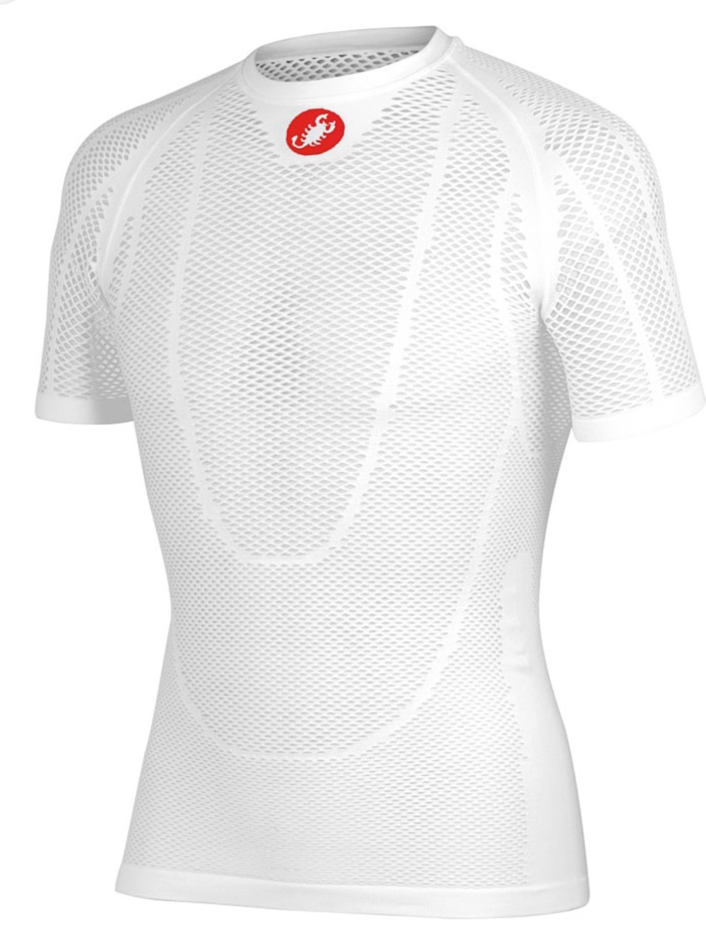 Castelli Seamless Baselayer White Mesh Short Sleeve Men's Size XXL
